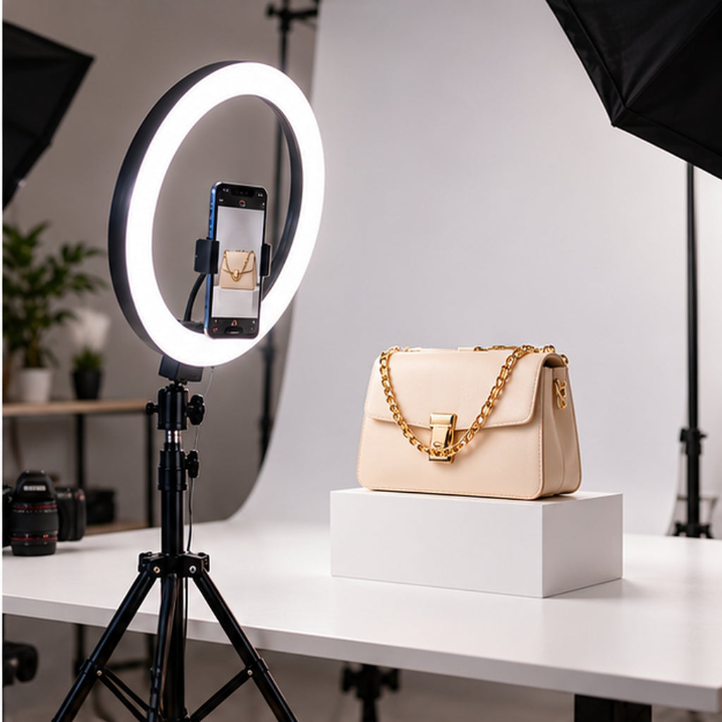 Aro de Luz LED 33 cm + Trípode de 2,1 Metros | Iluminación para Fotos y Videos