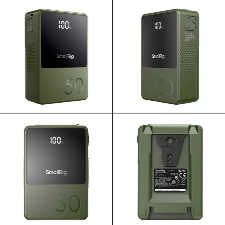 Batería V-Mount Mini VB50 SmallRig Verde | Batería compacta 50Wh para cámaras, luces y rigs portátiles
