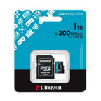 MEMORIA MICRO SD 1TB KINGSTON CANVAS GO PLUS 4K A2 U3 V30 200 MB