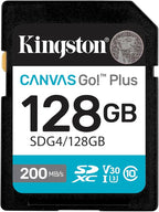 MEMORIA SD 128 GB KINGSTON CANVAS GO PLUS 4K A2 U3 V30 200 MB