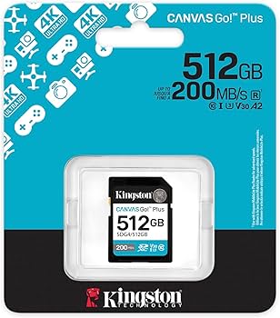 MEMORIA SD 512 GB KINGSTON CANVAS GO PLUS 4K A2 U3 V30 200 MB