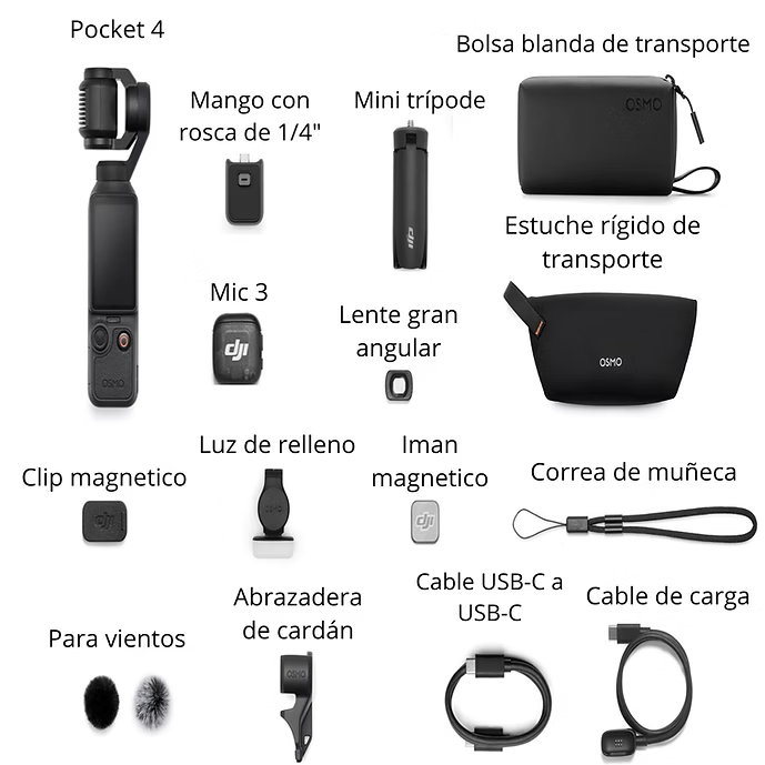 CAMARA DJI POCKET 4 - COMBO CREATOR