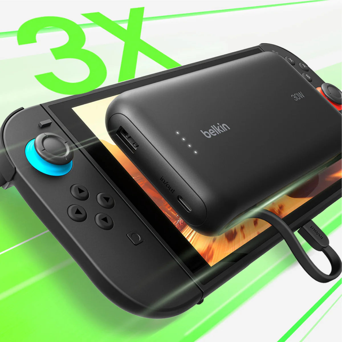 POWER BANK BELKIN 20K USB-C DE 30WPD PARA NINTENDO SWITCH 2