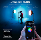 KIT DE ILUMINACION CONTINUA NEEWER NK800 RGB - SOFTBOX BLUETOOTH TRIPODE MALETA