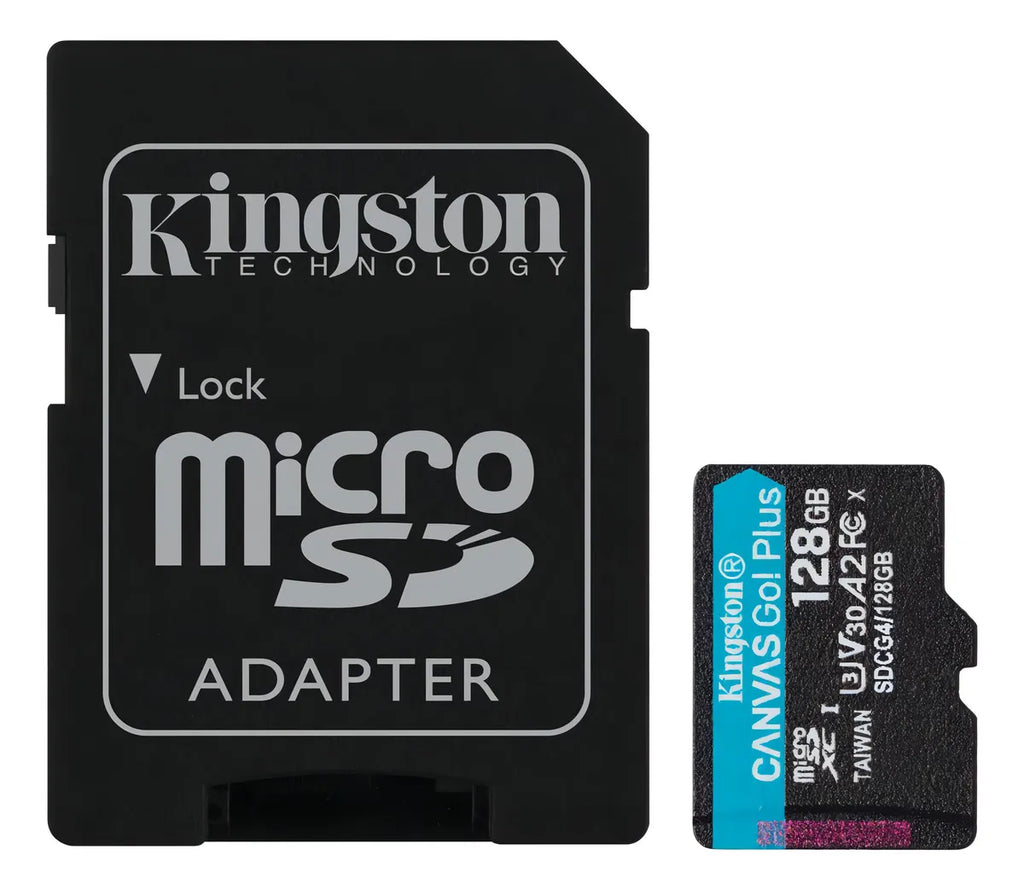 MEMORIA MICRO SD 128 GB KINGSTON CANVAS GO PLUS 4K A2 U3 V30 200 MB