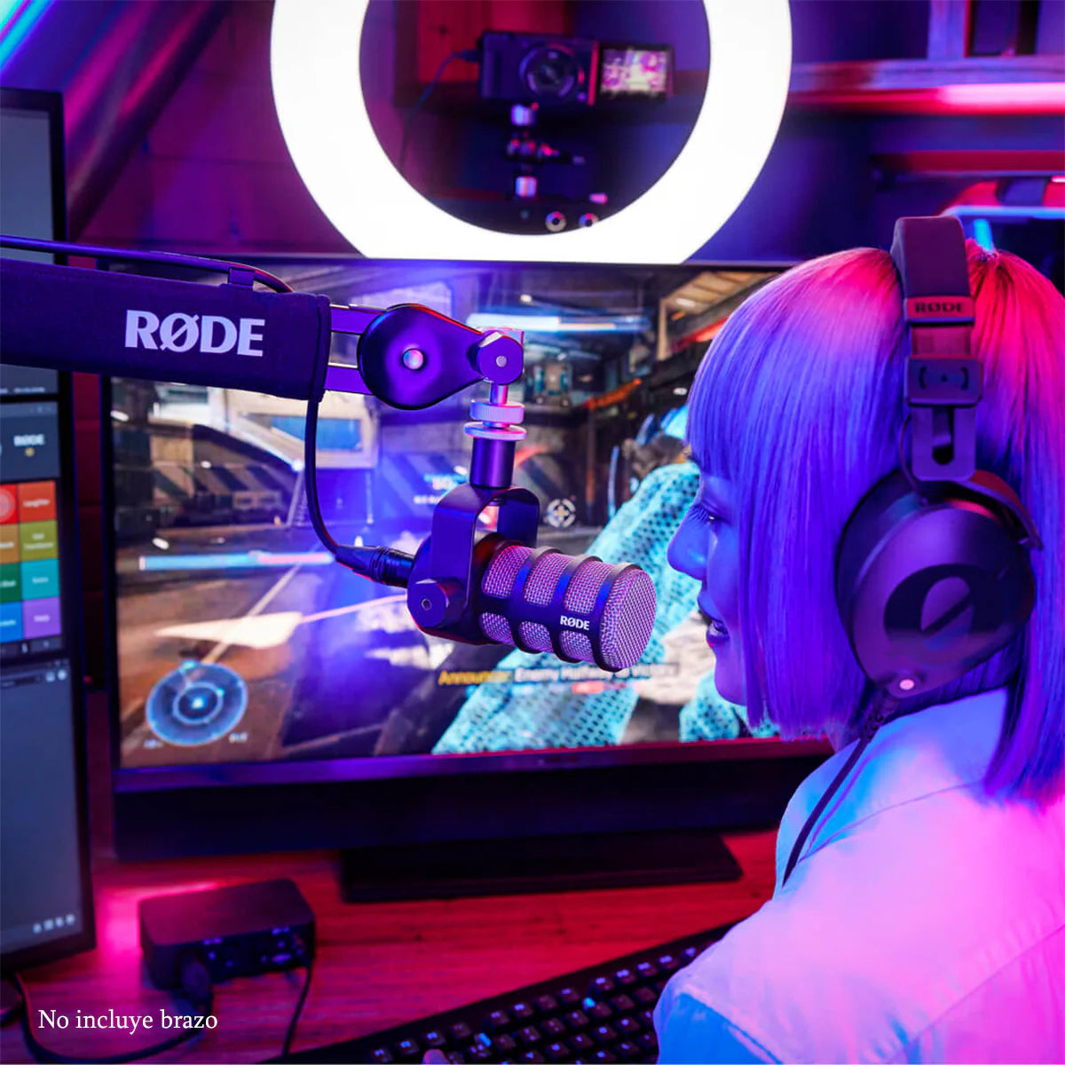 Micrófono RØDE PodMic Dinámico Profesional para Podcast y Streaming