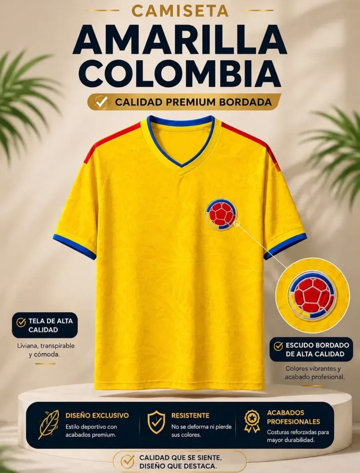 Camiseta de Colombia mundial 2026