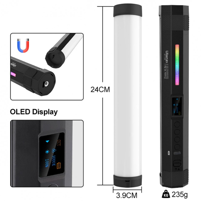 Barra LED RGB Magnetica 24cm Ulanzi VL110