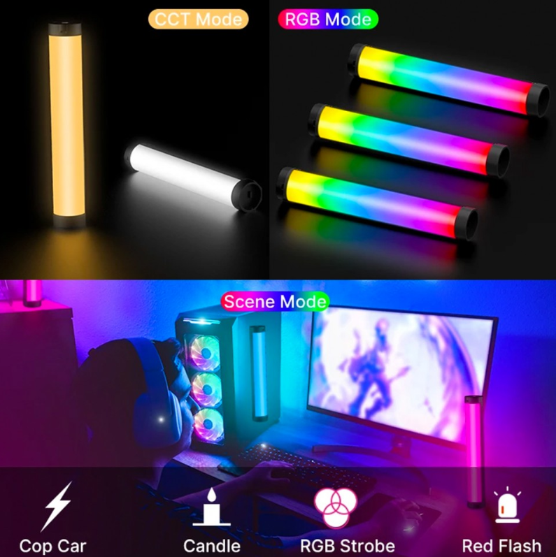 Kit 3 Barras LED RGB Ulanzi VL110 24cm