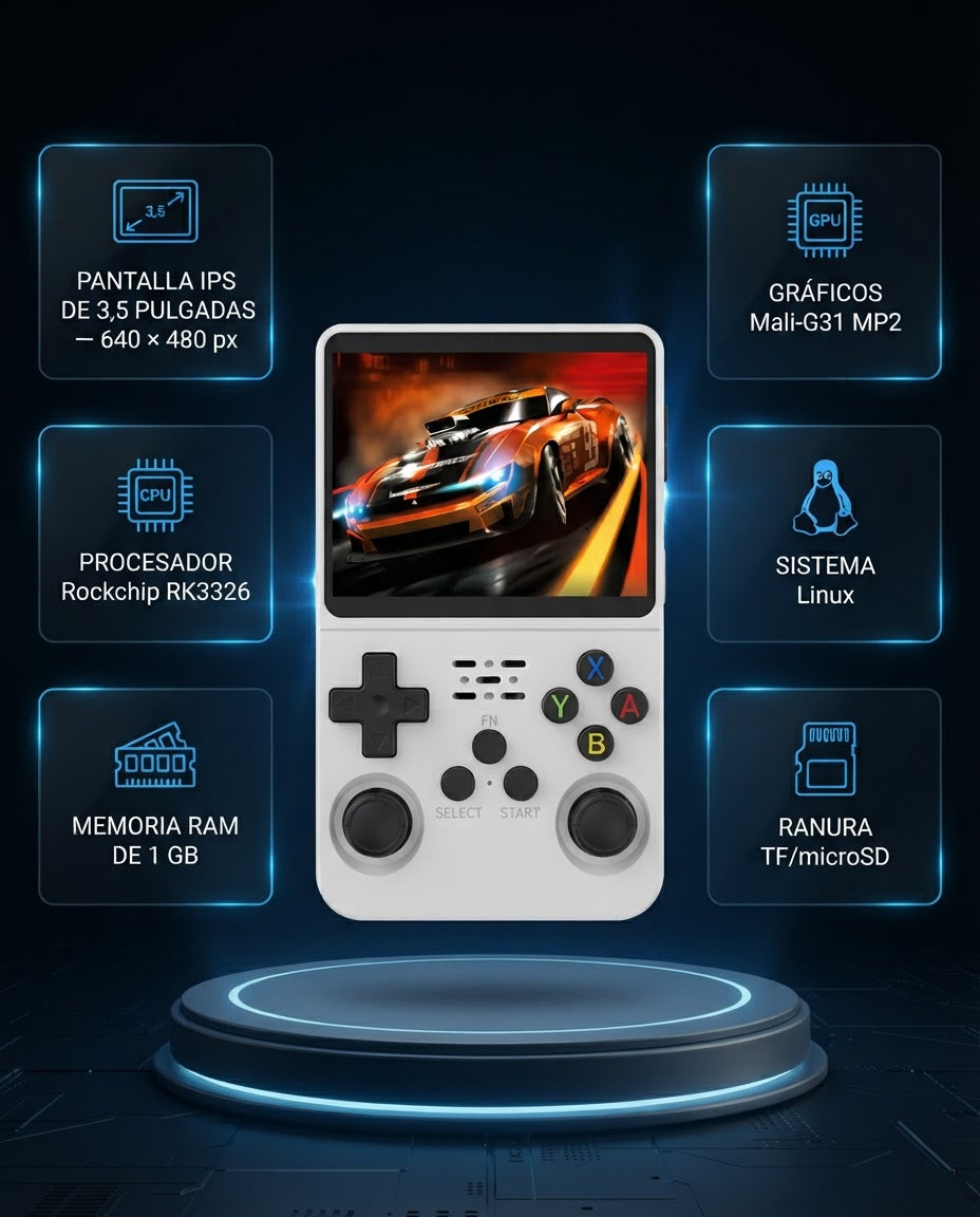 Consola Portátil Retro R36S con Pantalla IPS de 3,5″