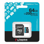 MEMORIA MICRO SD 64GB KINGSTON CANVAS GO PLUS 4K A2 U3 V30 200 MB